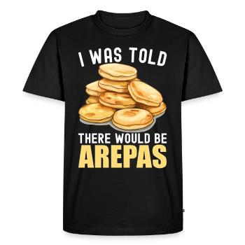 Arepas vénézuélienne - T-shirt Premium bio Homme - noir - Devant - Nico (187cm)
