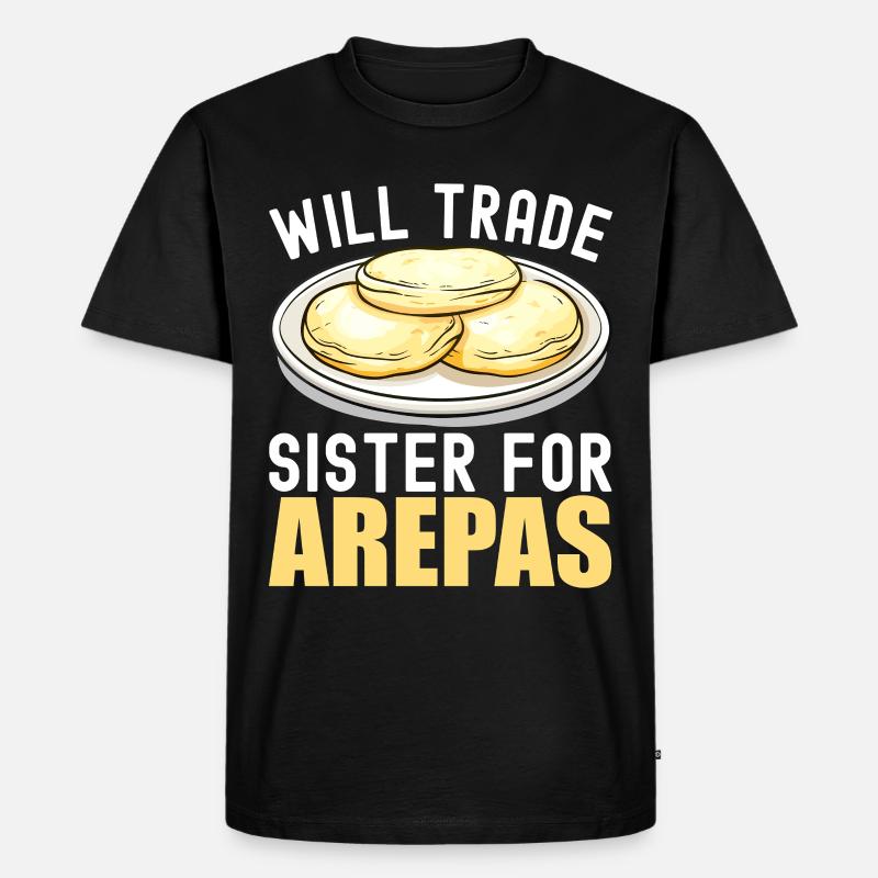 Venezolanische Arepas - Männer Premium Bio T-Shirt - Schwarz