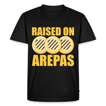 Arepas vénézuélienne - T-shirt Premium bio Homme - noir - Devant - Nico (187cm)