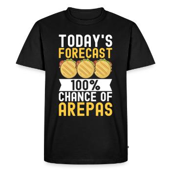 Arepas vénézuélienne - T-shirt Premium bio Homme - noir - Devant - Nico (187cm)
