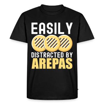 Arepas vénézuélienne - T-shirt Premium bio Homme - noir - Devant - Nico (187cm)