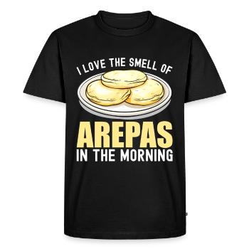 Arepas vénézuélienne - T-shirt Premium bio Homme - noir - Devant - Nico (187cm)