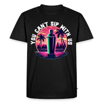 Bartender Barman Bartending You Can't Sip With Us - Men's Premium Organic T-Shirt - black - Front - Nico (187cm)