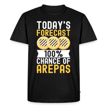 Arepas vénézuélienne - T-shirt Premium bio Homme - noir - Devant - Nico (187cm)