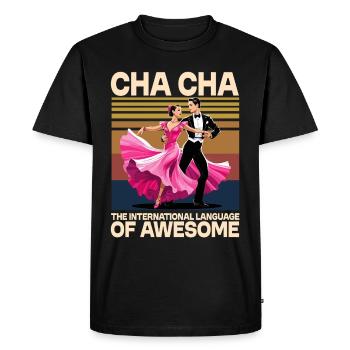 ChaCha Danse Danse Cha Cha - T-shirt Premium bio Homme - noir - Devant - Nico (187cm)