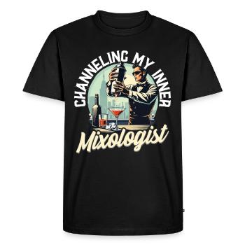 Bartender Barman Bartending Mixologist - Men's Premium Organic T-Shirt - black - Front - Nico (187cm)
