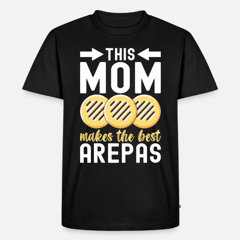 Venezolanische Arepas - Männer Premium Bio T-Shirt - Schwarz