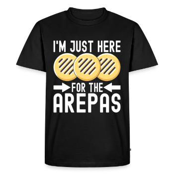 Arepas vénézuélienne - T-shirt Premium bio Homme - noir - Devant - Nico (187cm)