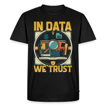 Digital Forensics In Data We Trust - Men's Premium Organic T-Shirt - black - Front - Nico (187cm)