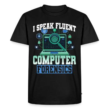 Digital Forensics - Men's Premium Organic T-Shirt - black - Front - Nico (187cm)