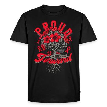 Stroke Recovery est fier de chaque pas en avant - T-shirt Premium bio Homme - noir - Devant - Nico (187cm)