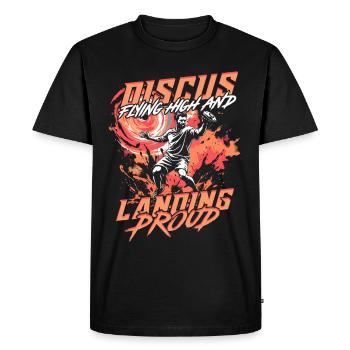 Discus throw - Men's Premium Organic T-Shirt - black - Front - Nico (187cm)