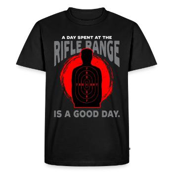 Long Distance Shooting Long Range - Men's Premium Organic T-Shirt - black - Front - Nico (187cm)