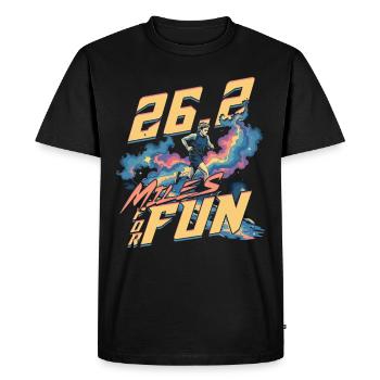 Marathon Marathon Runner 26.2 Miles For Fun - Men's Premium Organic T-Shirt - black - Front - Nico (187cm)