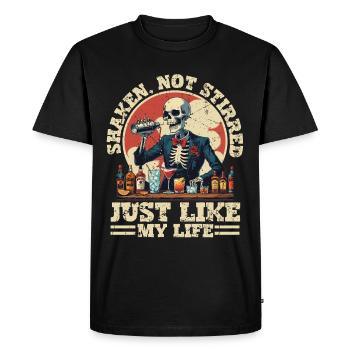 Barman Barman Barman - T-shirt Premium bio Homme - noir - Devant - Nico (187cm)