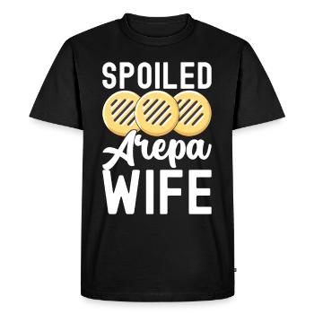 Arepas vénézuélienne - T-shirt Premium bio Homme - noir - Devant - Nico (187cm)