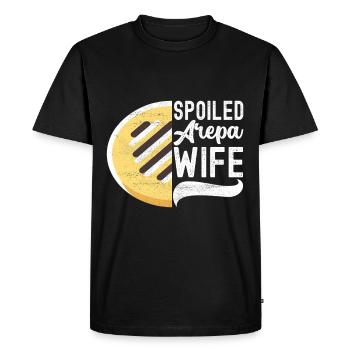 Arepas vénézuélienne - T-shirt Premium bio Homme - noir - Devant - Nico (187cm)