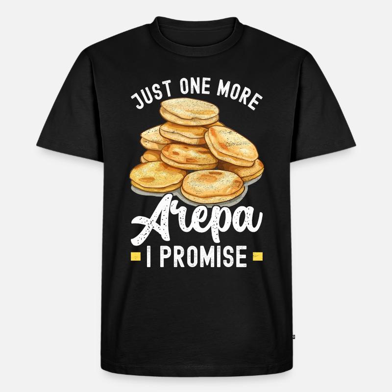 Venezolanische Arepas - Männer Premium Bio T-Shirt - Schwarz