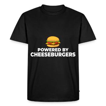 Cheeseburger Cheese Sandwich Hamburger - Men's Premium Organic T-Shirt - black - Front - Nico (187cm)