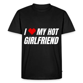 I Heart My Gamer Girl Girlfriend Zocken Pc Zocker - T-shirt Premium bio Homme - noir - Devant - Nico (187cm)