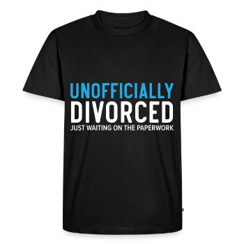 Unofficially divorced: only the paperwork is waiting - Men's Premium Organic T-Shirt - black - Front - Nico (187cm)
