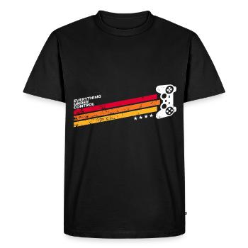 23F 0234 bk - Men's Premium Organic T-Shirt - black - Front - Nico (187cm)