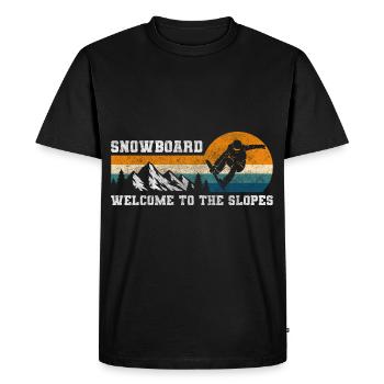 Snowboarder, Snow, Sport, Freestyle - Men's Premium Organic T-Shirt - black - Front - Nico (187cm)