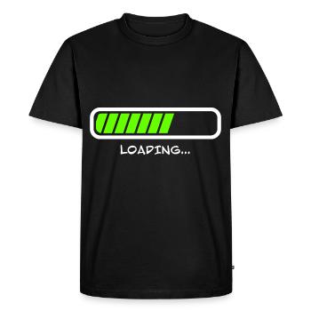Barre de charge en attente de charge - T-shirt Premium bio Homme - noir - Devant - Nico (187cm)