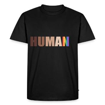 Mensch Lgbtq. Gift - Männer Premium Bio T-Shirt - Schwarz - Vorne - Nico (187cm)