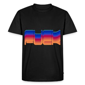 FUCK - Men's Premium Organic T-Shirt - black - Front - Nico (187cm)