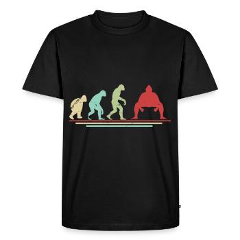 Évolution du sumo - T-shirt Premium bio Homme - noir - Devant - Nico (187cm)