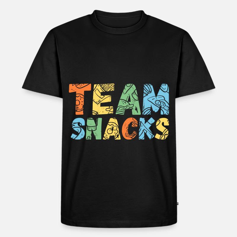 Team Snacks - Männer Premium Bio T-Shirt - Schwarz