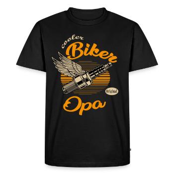 motard papy cool - T-shirt Premium bio Homme - noir - Devant - Nico (187cm)