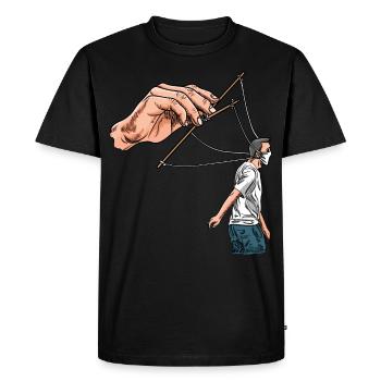 Anti Mask Duty Marionette Face Mask - T-shirt Premium bio Homme - noir - Devant - Nico (187cm)