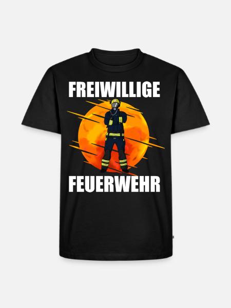 Freiwillige Feuerwehr - Männer Premium Bio T-Shirt - Schwarz