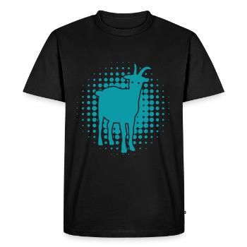 Goat - Goat - Goat - Farm - Zoo - Holidays - Men's Premium Organic T-Shirt - black - Front - Nico (187cm)
