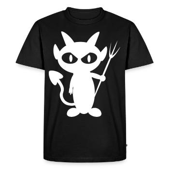 T-shirt Diable Blanc - T-shirt Premium bio Homme - noir - Devant - Nico (187cm)