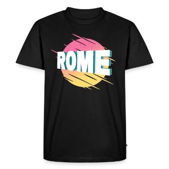 Rome Rome Italie City Font Vintage Rétro - T-shirt Premium bio Homme - noir - Devant - Nico (187cm)