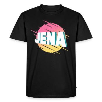 Jena Allemagne City Font Vintage Rétro - T-shirt Premium bio Homme - noir - Devant - Nico (187cm)