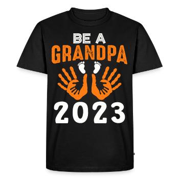 Futur grand-père 2023, 2023 Je serai grand-père, 2023 grand-père - T-shirt Premium bio Homme - noir - Devant - Nico (187cm)
