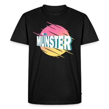 Münster Allemagne City Font Vintage Rétro - T-shirt Premium bio Homme - noir - Devant - Nico (187cm)