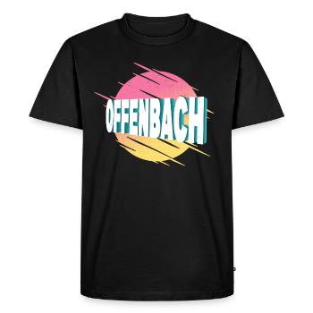 Offenbach Allemagne City Font Vintage Rétro - T-shirt Premium bio Homme - noir - Devant - Nico (187cm)