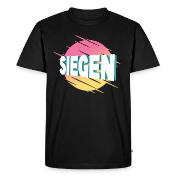 Siegen Allemagne City Font Vintage Retro - T-shirt Premium bio Homme - noir - Devant - Nico (187cm)