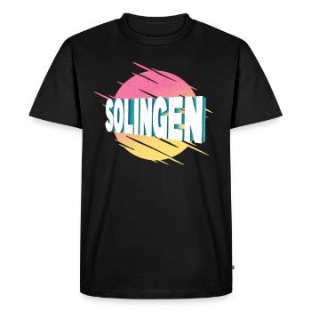 Solingen Allemagne City Font Vintage Retro - T-shirt Premium bio Homme - noir - Devant - Nico (187cm)