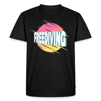 Apnée en apnée Plongée en apnée - T-shirt Premium bio Homme - noir - Devant - Nico (187cm)