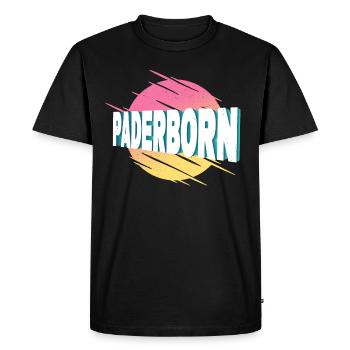 Paderborn Germany City Font Vintage Retro - Men's Premium Organic T-Shirt - black - Front - Nico (187cm)