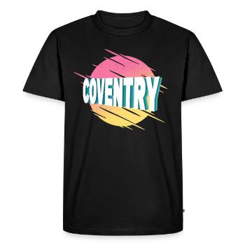 Coventry Angleterre Royaume-Uni UK City Font - T-shirt Premium bio Homme - noir - Devant - Nico (187cm)