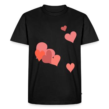 In Love Heartfelt Love Hearts Valential Lovers - T-shirt Premium bio Homme - noir - Devant - Nico (187cm)