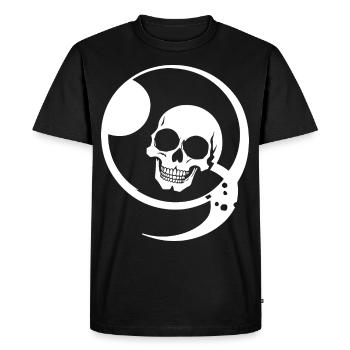 Horreur Crâne Crâne Art Crâne Gothique Heavy Metal - T-shirt Premium bio Homme - noir - Devant - Nico (187cm)