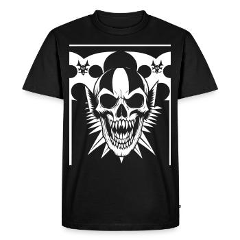 Horreur Crâne Crâne Art Crâne Gothique Heavy Metal - T-shirt Premium bio Homme - noir - Devant - Nico (187cm)
